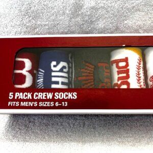 Odd Sox 5-pack Budweiser themed crew socks New in Box Men's Size 6-13